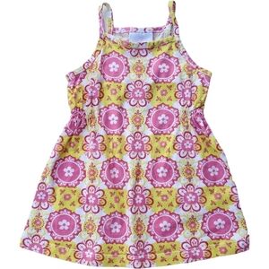 Hanna Andersson Equator Print Sundress Bella Pink Baby Girls Size 80 cm (18-24M)